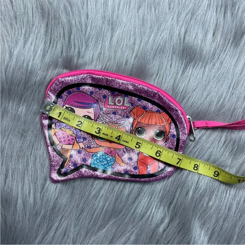 Girls Lol Surprise Pink Glitter Wristlet Purse